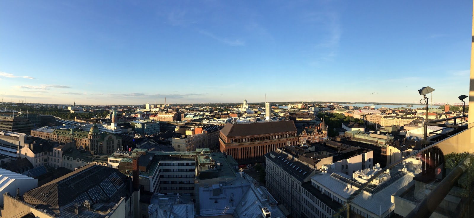 The pano from the top of the Torni Hotel bar