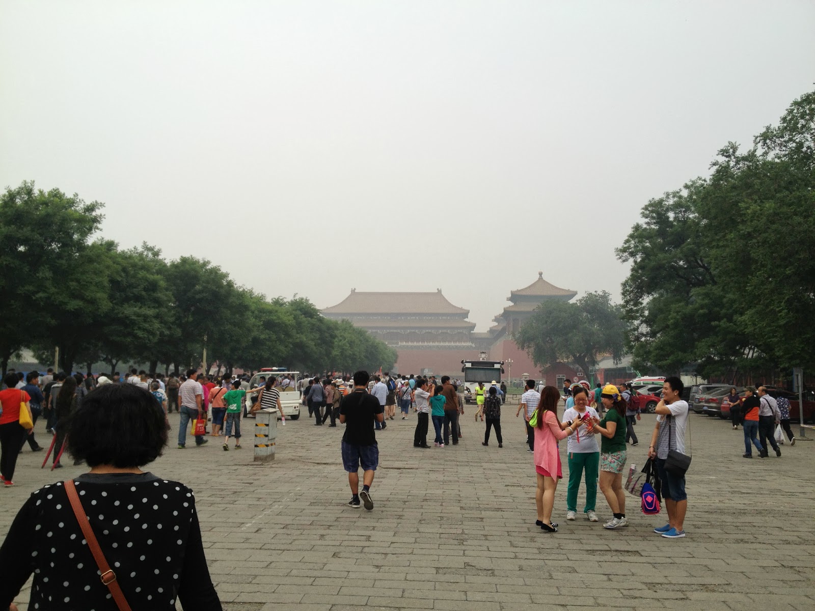 Inside the Meridian Gate, the Outer Court begins.  The Forbidden City is nearly a mile on each side so the interior scale is baffling, as with everything in Beijing.