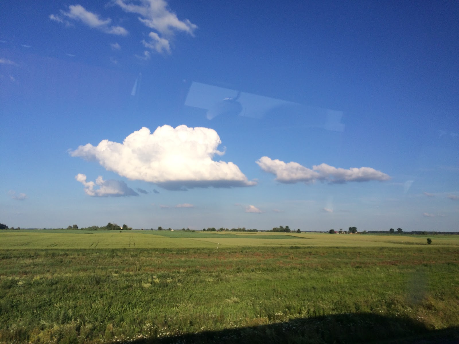 Lithuania as seen from a bus.